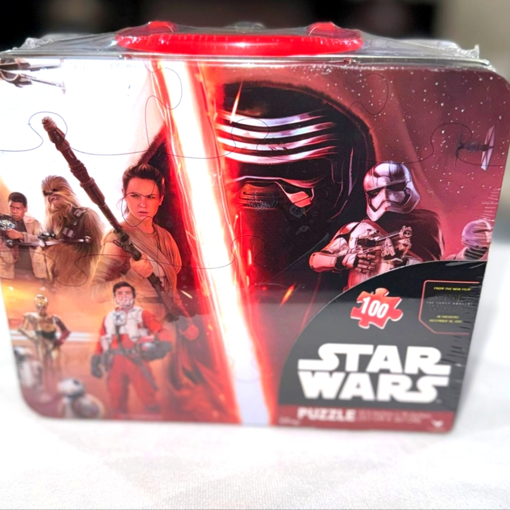 SEALED Star Wars The Force Awakens Collectible Tin Lunch Box 100 Piece Puzzle